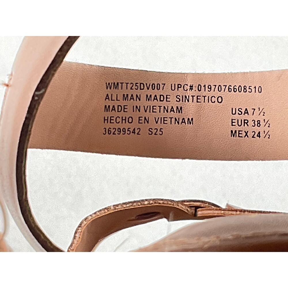 Time and Tru Cognac Espadrilles Ankle Strap Memory Foam Wedges NWT 7.5 - Picture 6 of 10
